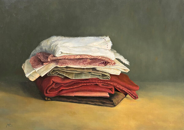 Stapel met rood en wit (verkocht)