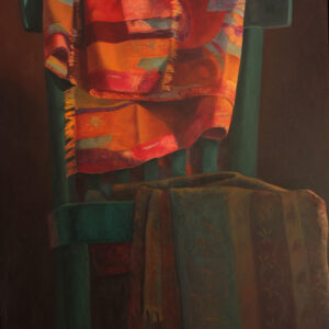 Compositie met groene stoel (verkocht)