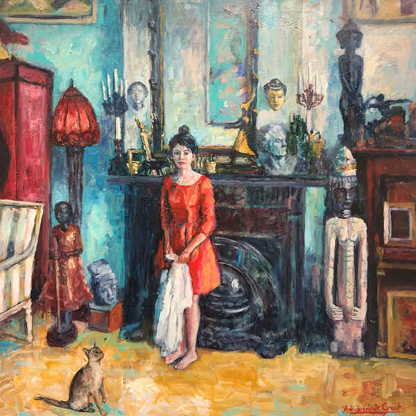 Meisje met kat (verkocht)