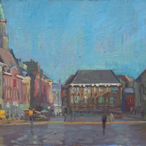 De Vismarkt in winterlicht (verkocht)
