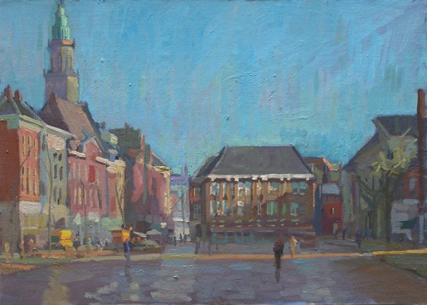 De Vismarkt in winterlicht (verkocht)