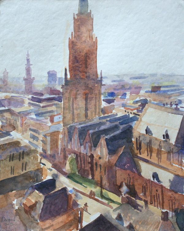 Martinikerk, avondlicht