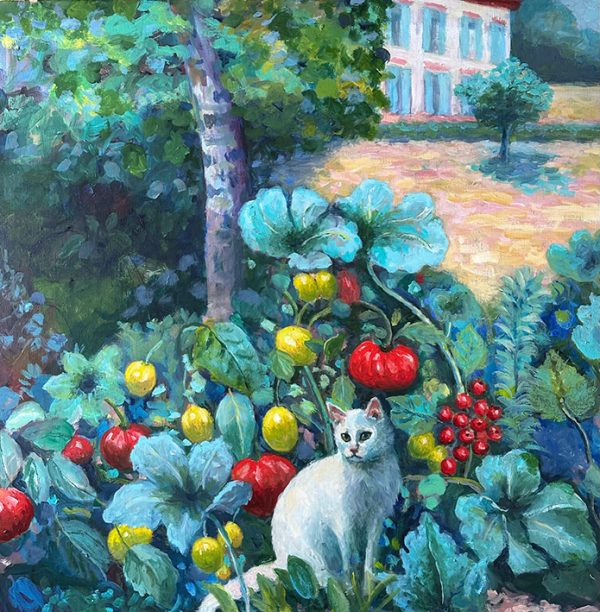 Een zomerse tomatentuin