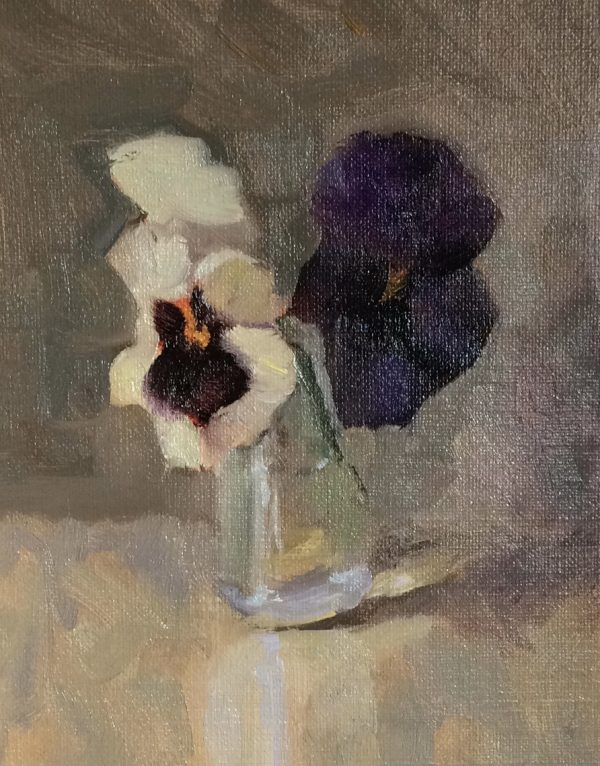 Viooltjes in kappertjespotje