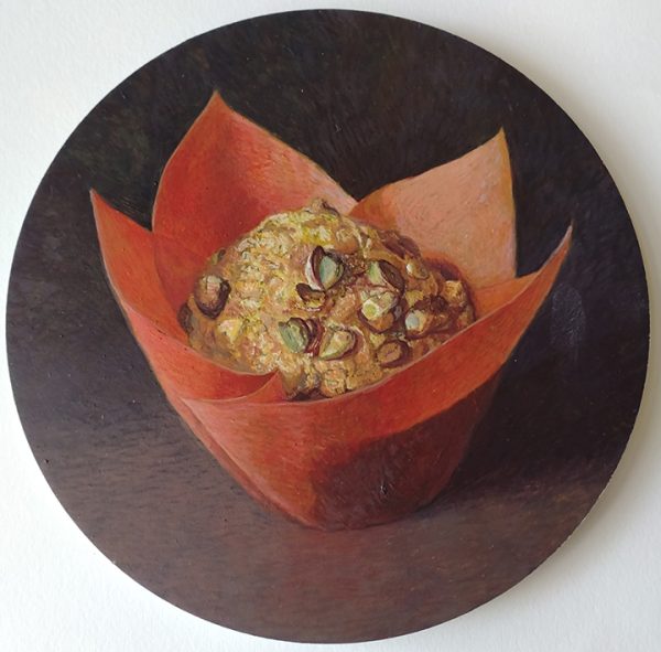 Pistache muffin in rode jurk (verkocht)