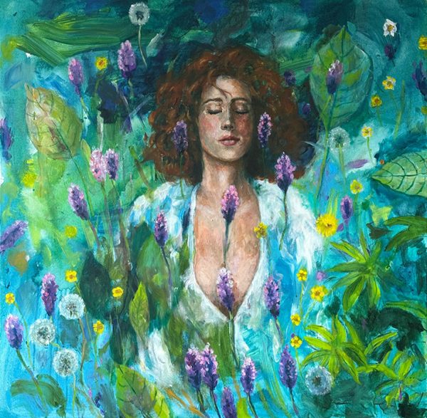 Tussen de bloemen