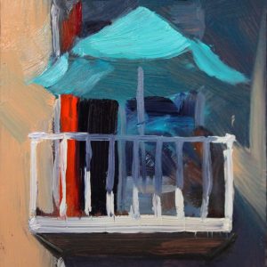 Balkon met parasol