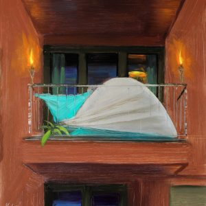 Balkon met tent