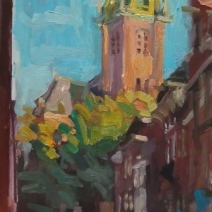 Akerkstraat met de A-kerk