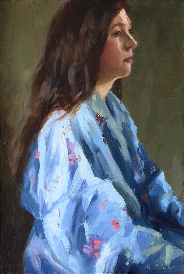Blauwe kimono