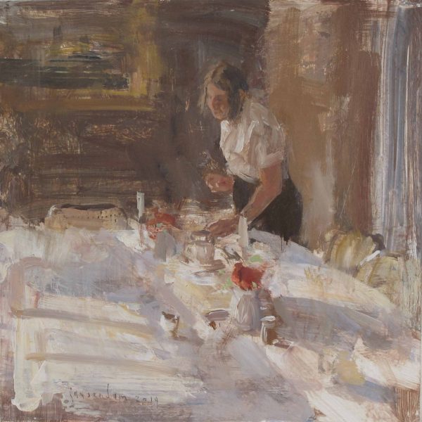 Bediening in de eetzaal (Hotel van der Werff)