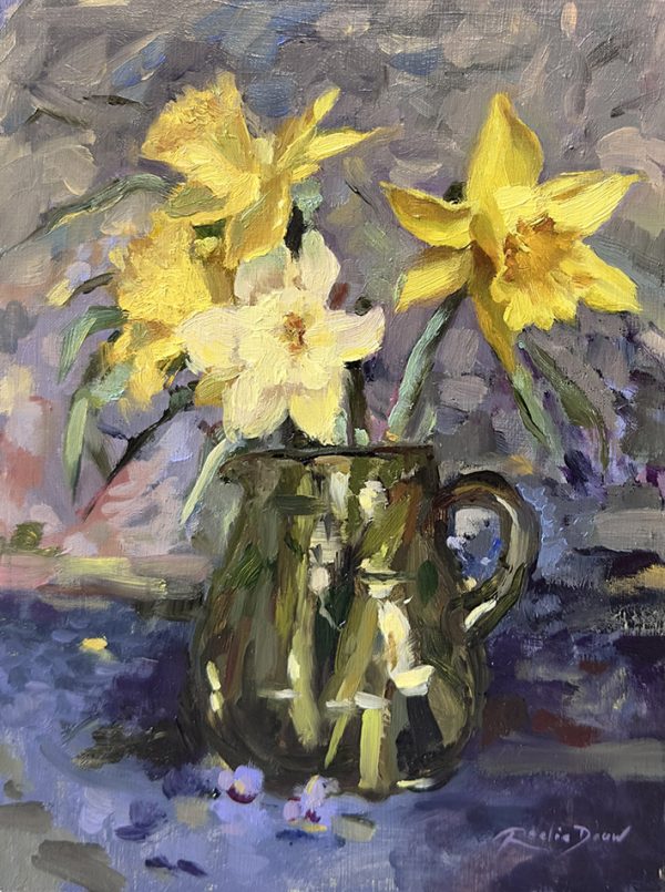 Narcissen in waterkan