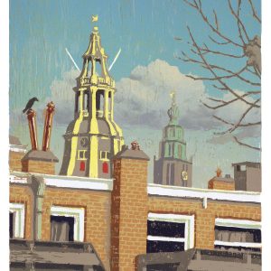 Uitzicht op de Der Aa-kerk en Martinitoren