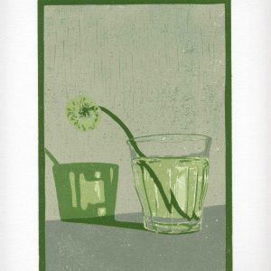 Nostalgie, paardenbloem in glas