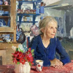 een model schilderij van kunstenaar Anna Maria Vargiu