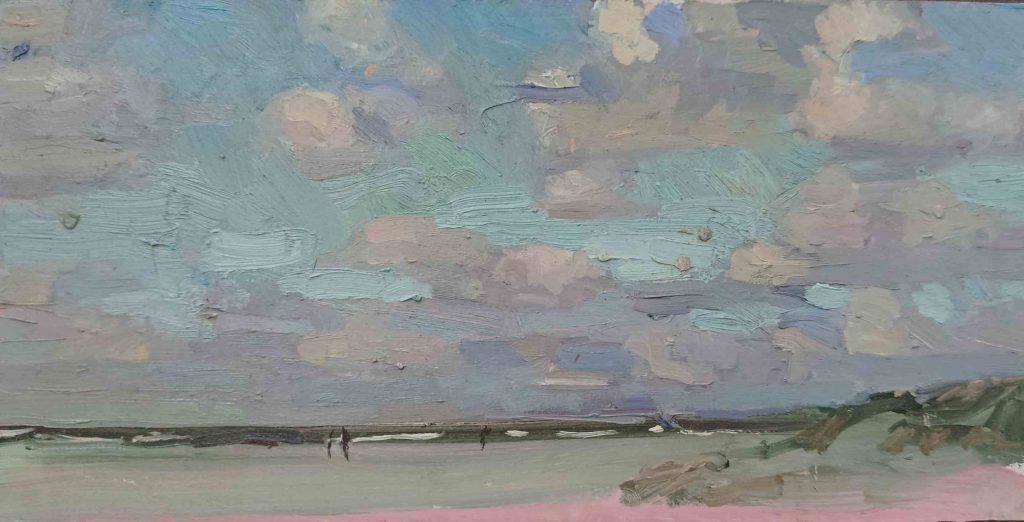 Avondwolken Schiermonnikoog is een schilderij van kunstenaar Joost Doornik