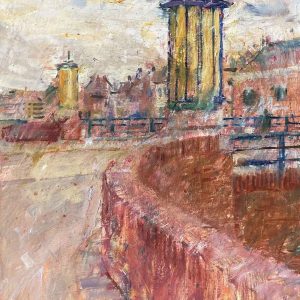 Boteringebrug is een Gronings stadsgezicht geschilderd door kunstenaar Christiaan Afman