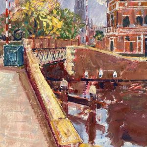 Sint Jansbrug is een stadsgezicht van Groningen geschilderd door kunstenaar Christiaan Afman