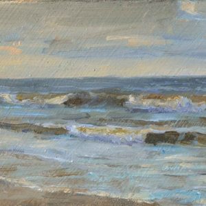 Branding 7 x 13,5 cm is een schilderij van een zee gemaakt door kunstenaar Edwin Grissen