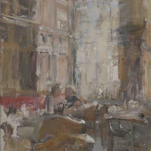 de drie gezusters twee is een schilderij vcan een gronings interieur geschilderd door kunstenaar Flip Gaasendam