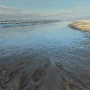Verlangen naar de zee is een schilderij van de zee en het strand geschilderd door Marein Konijn