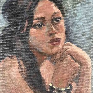 Portretje is een schilderij van een meisje geschilderd door Annemarie de Groot