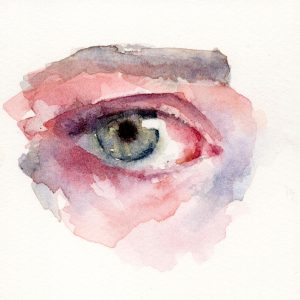 In the eye of the beholder is een serie aquarellen van ogen geschilderd door Marein Konijn