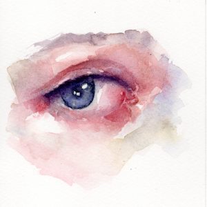 In the eye of the beholder is een serie aquarellen van ogen geschilderd door Marein Konijn