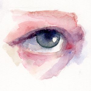 In the eye of the beholder is een serie aquarellen van ogen geschilderd door Marein Konijn