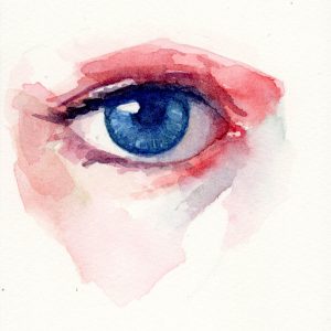 In the eye of the beholder is een serie aquarellen van ogen geschilderd door Marein Konijn