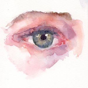 In the eye of the beholder is een serie aquarellen van ogen geschilderd door Marein Konijn