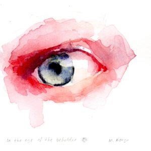 In the eye of the beholder is een serie aquarellen van ogen geschilderd door Marein Konijn